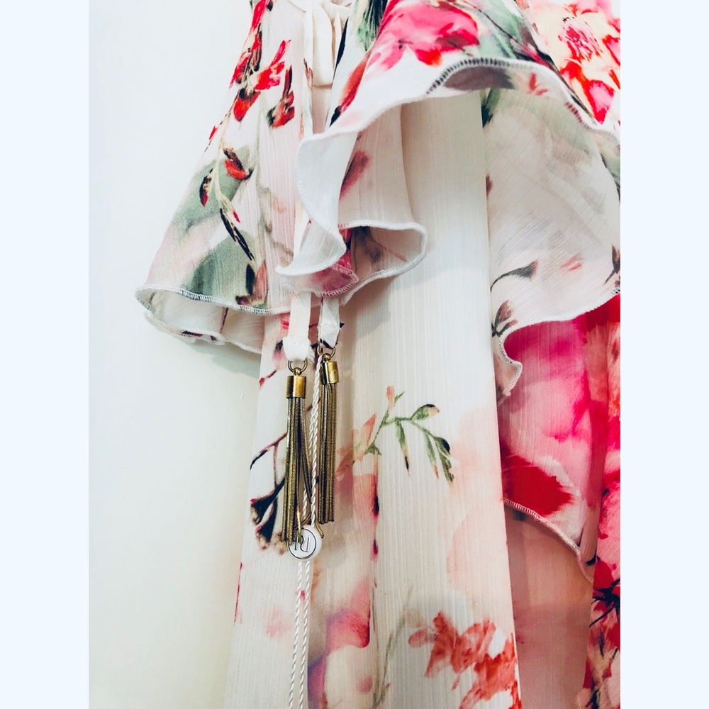 Floral Garden Hues Midi Skirt - Picture 5 of 7